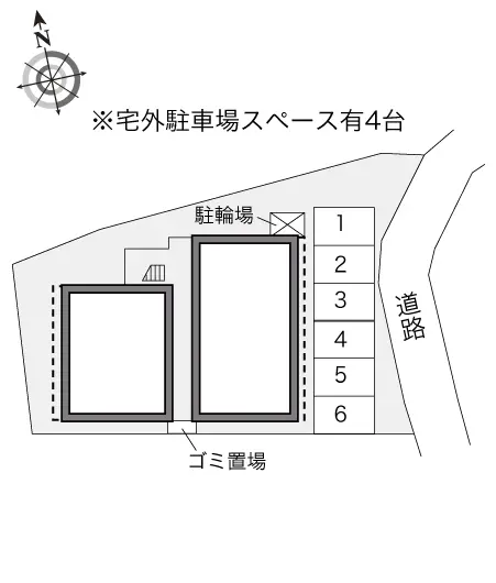 ★手数料０円★八幡市橋本西刈又　月極駐車場（LP）